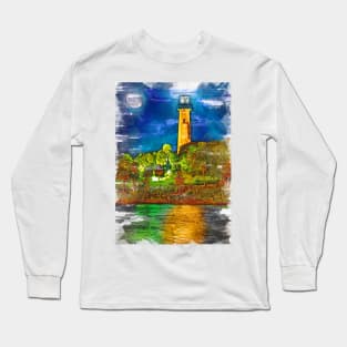 Lighthouse Moonlight Florida USA - For Lighthouse Lovers Long Sleeve T-Shirt